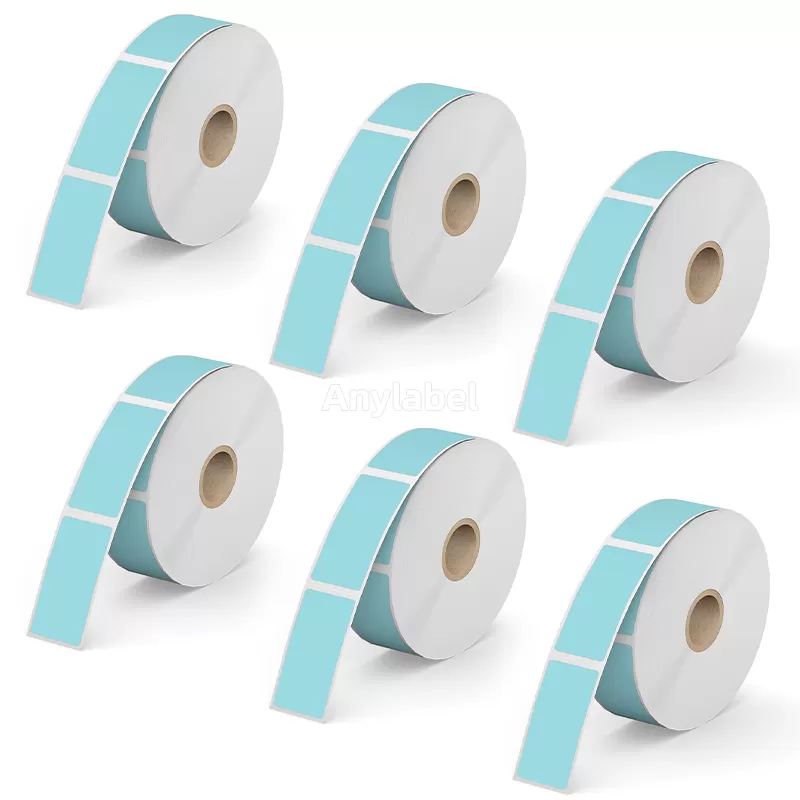 1''× 2'' Blue Direct Thermal Labels