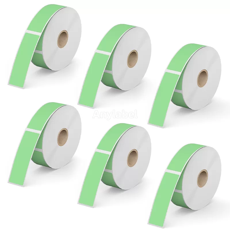 Zebra 1'' x 3'' Green Direct Thermal Shipping Labels