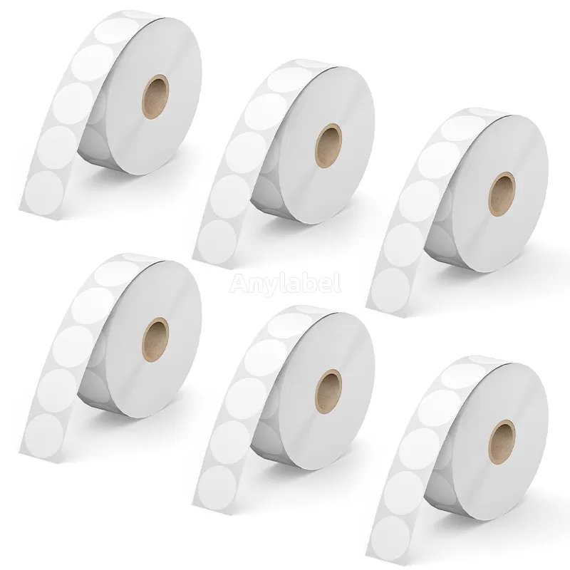 Zebra 1'' Circle Direct Thermal Shipping Labels