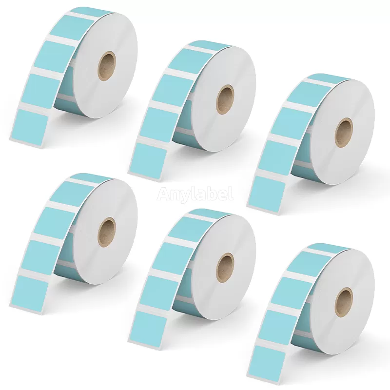 1.25''× 1'' Blue Direct Thermal Labels