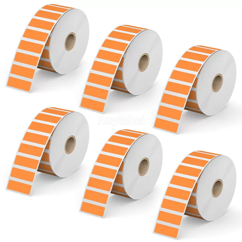 1.5'' × 0.5'' Orange Direct Thermal Labels