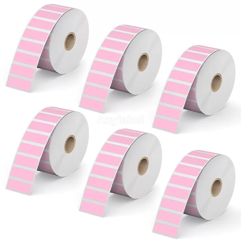 1.5'' × 0.5'' Pink Direct Thermal Labels