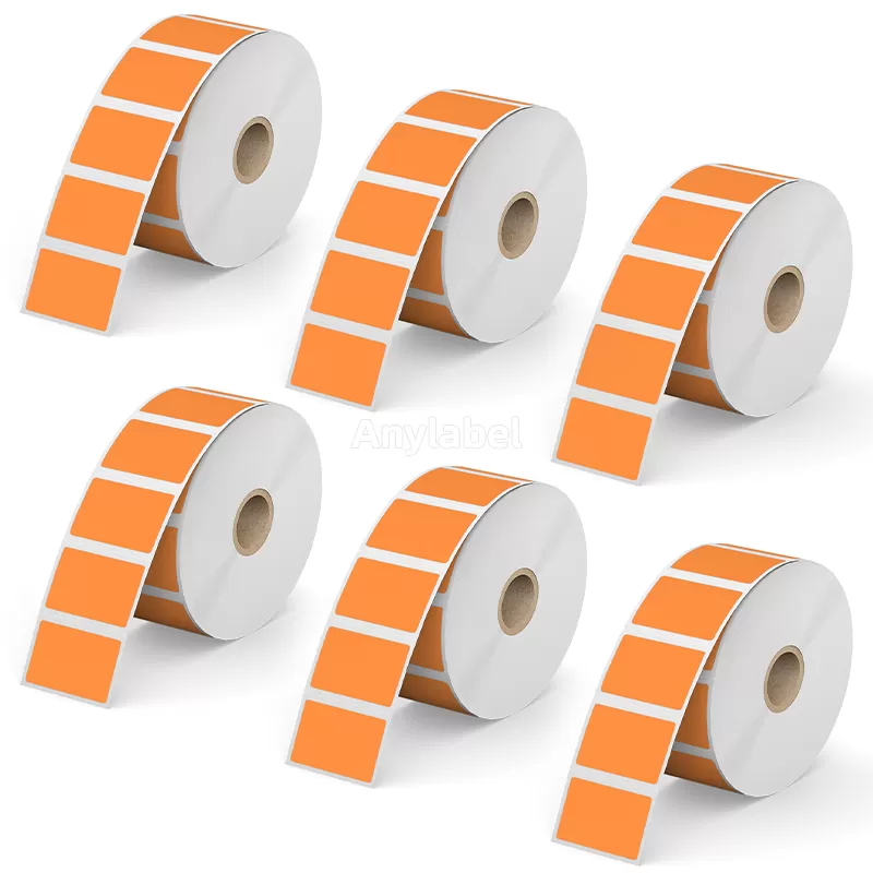 1.5''× 0.85'' Orange Direct Thermal Labels