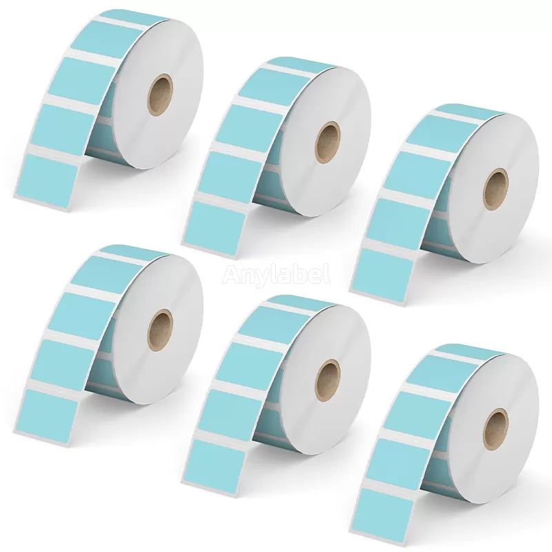 1.5''× 1'' Blue Direct Thermal Labels