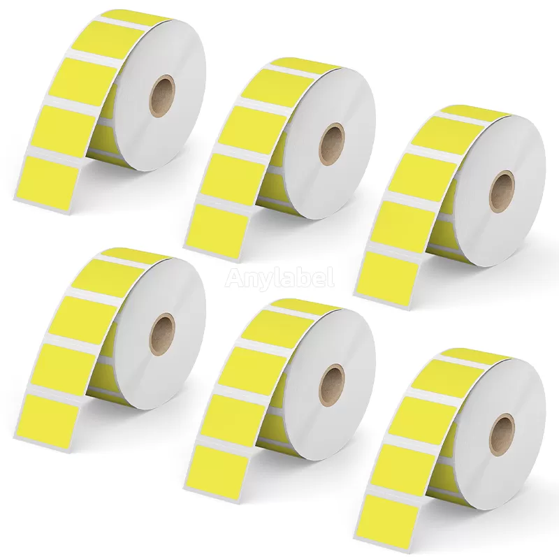 1.5''× 1'' Yellow Direct Thermal Labels