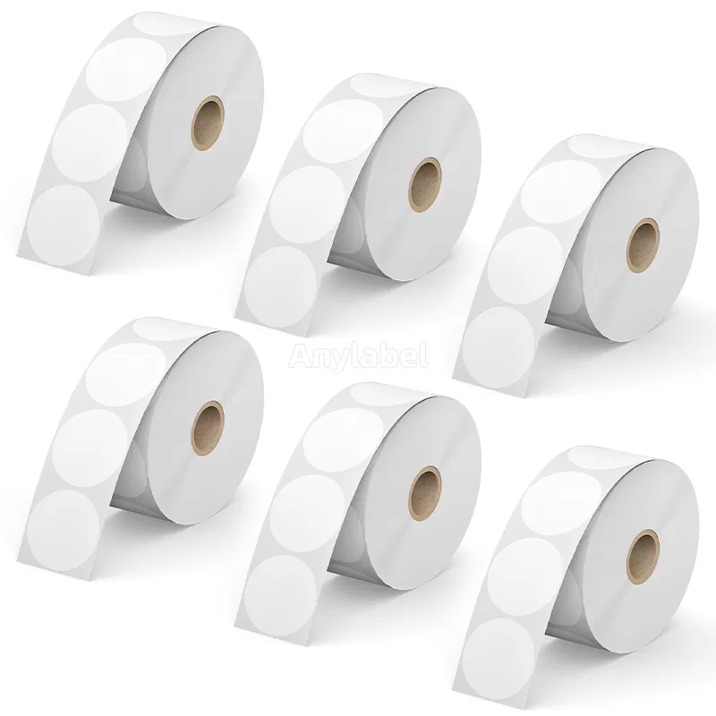 Zebra 1.5'' Circle Direct Thermal Shipping Labels