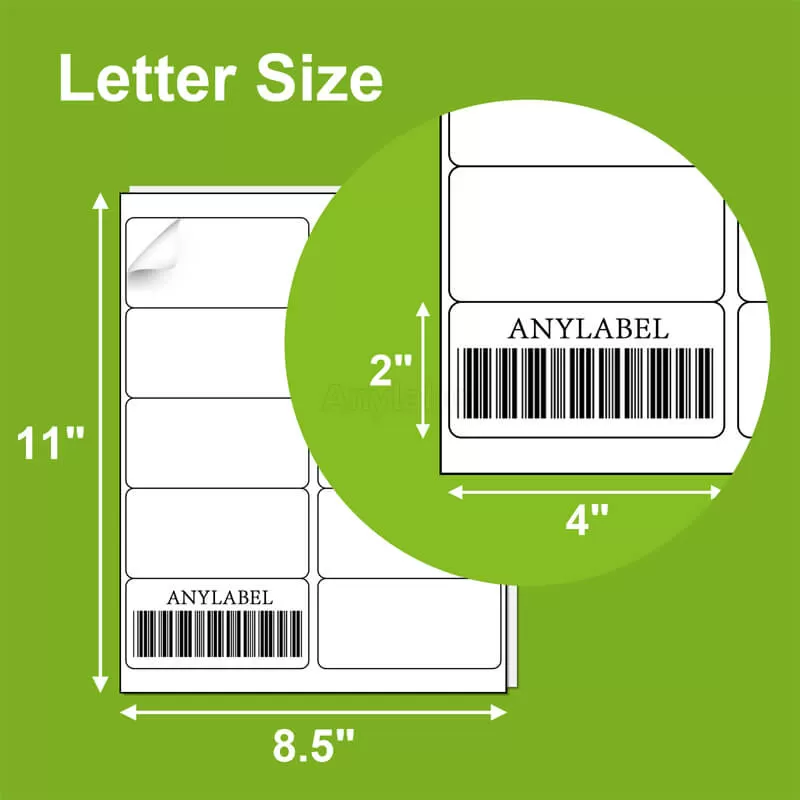 10up 4 x 2 shipping address barcode labels for laser inkjet printers company
