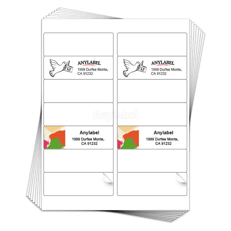 14UP 4'' x 1-1/3'' Shipping Address & Barcode Labels for Laser & Inkjet Printers