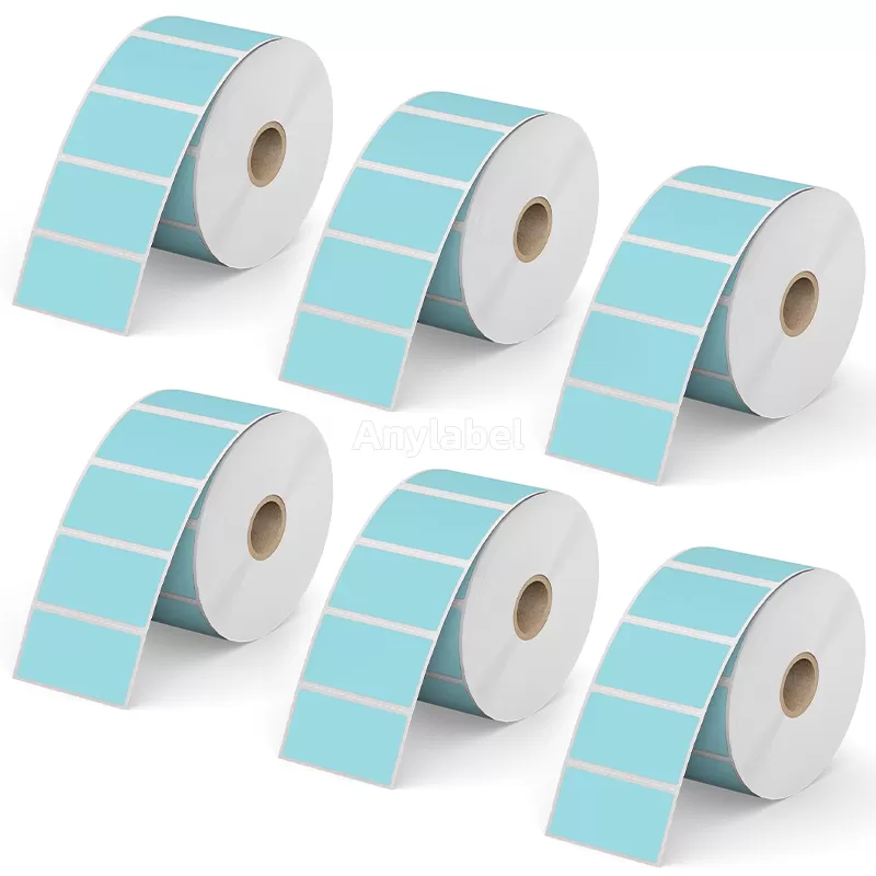 2''× 1'' Blue Direct Thermal Labels