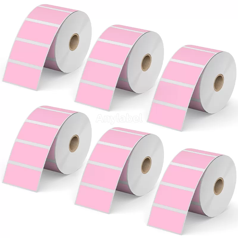 2.25''× 1'' Pink Direct Thermal Labels