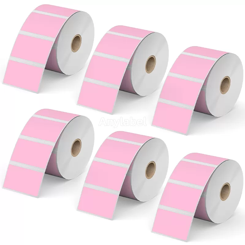 2.25''× 1.25'' Pink Direct Thermal Labels