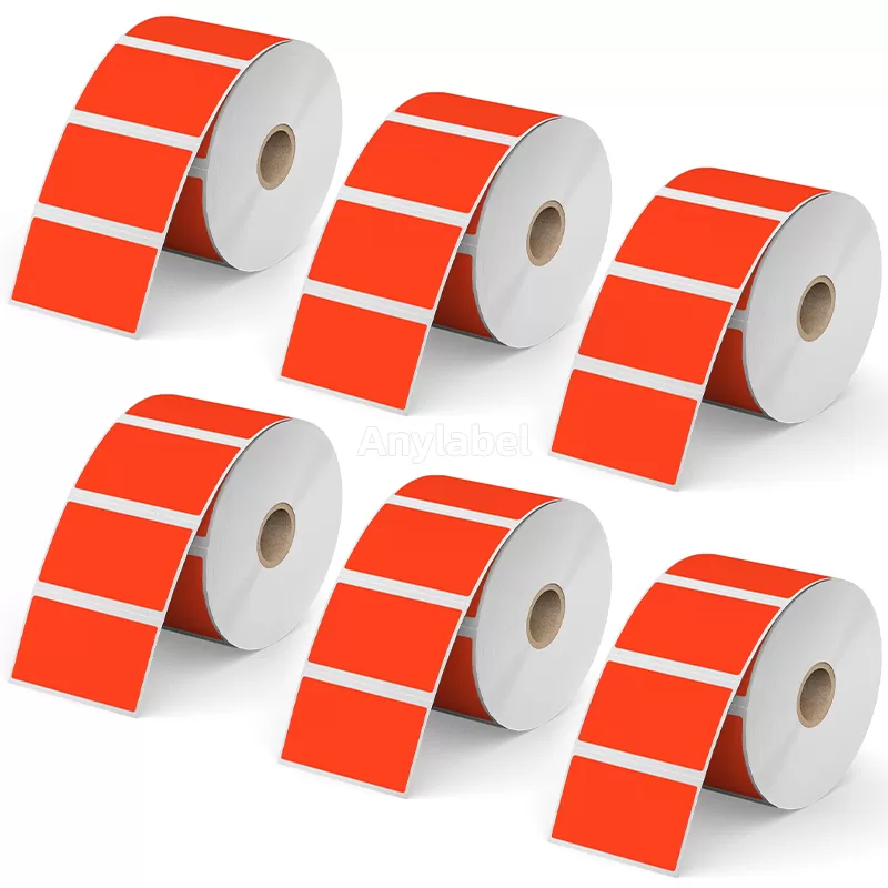 2.25''× 1.25'' Red Direct Thermal Labels