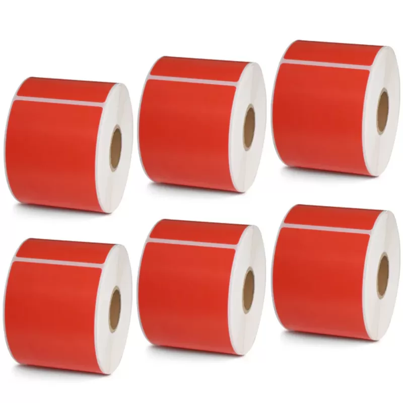2.25''× 4'' Red Direct Thermal Labels