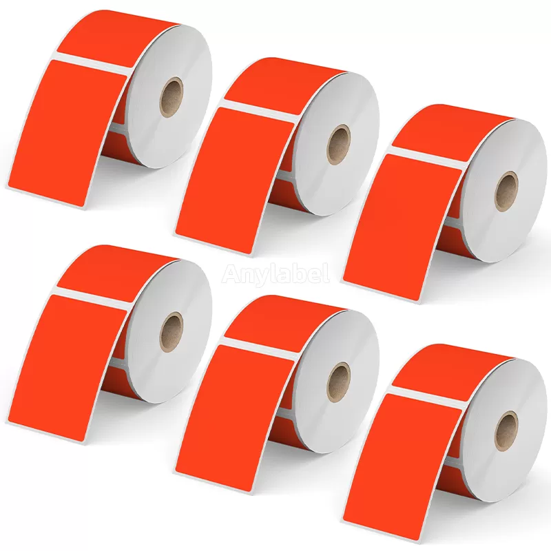 2.25''× 4'' Red Direct Thermal Labels