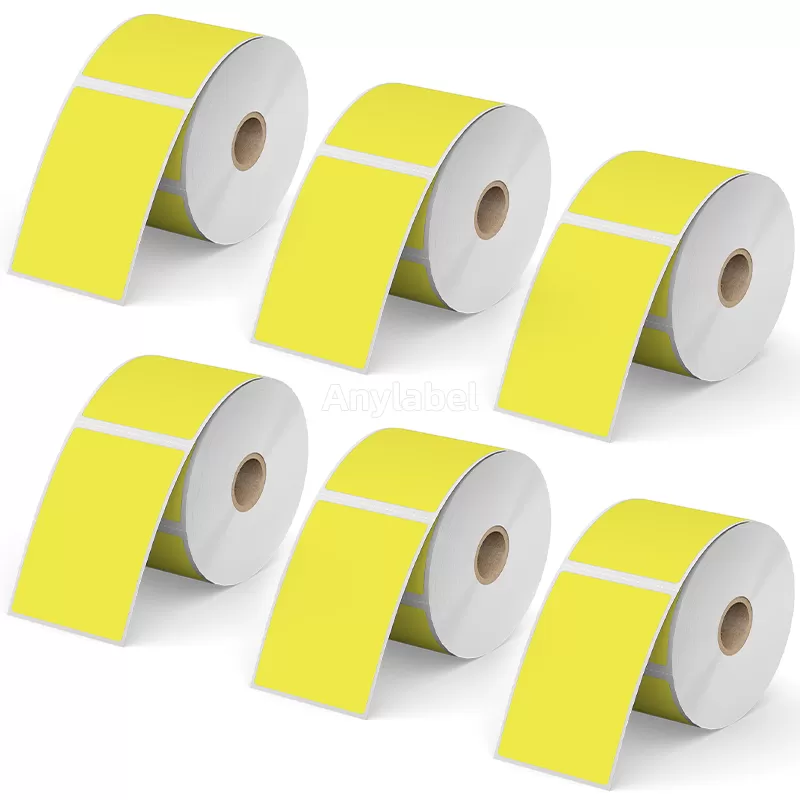 2.25'' × 4'' Yellow Direct Thermal Labels