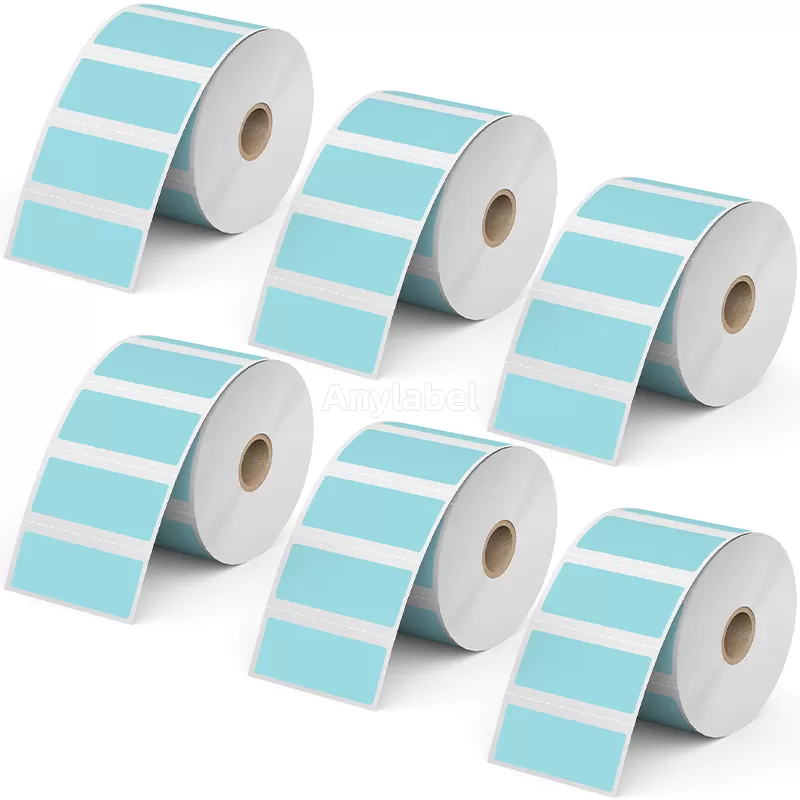 2.5''× 1'' Blue Direct Thermal Labels