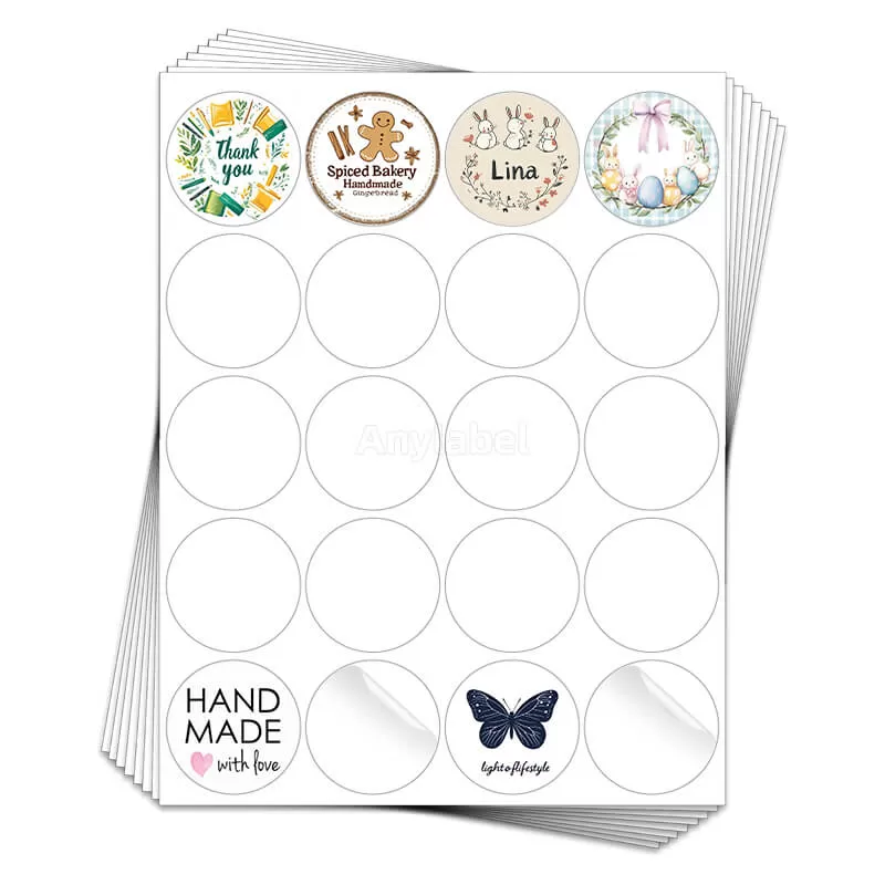 20up 2 round labels for laser inkjet printers