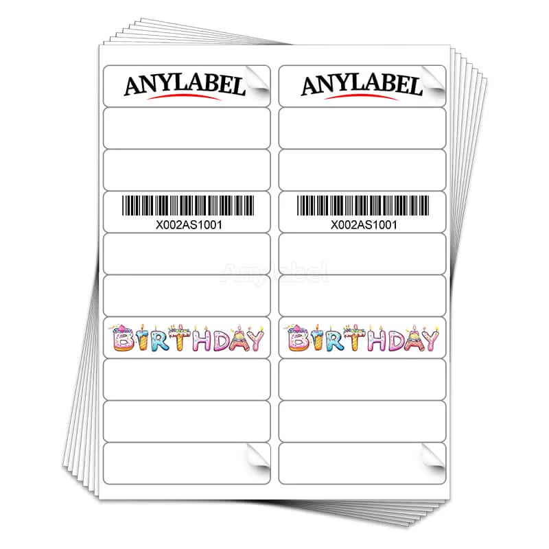 20UP 4'' x 1'' Shipping Address & Barcode Labels for Laser & Inkjet Printers