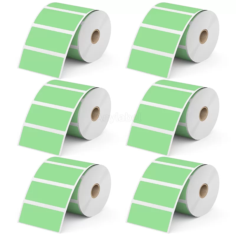 Zebra 3'' x 1'' Green Direct Thermal Shipping Labels