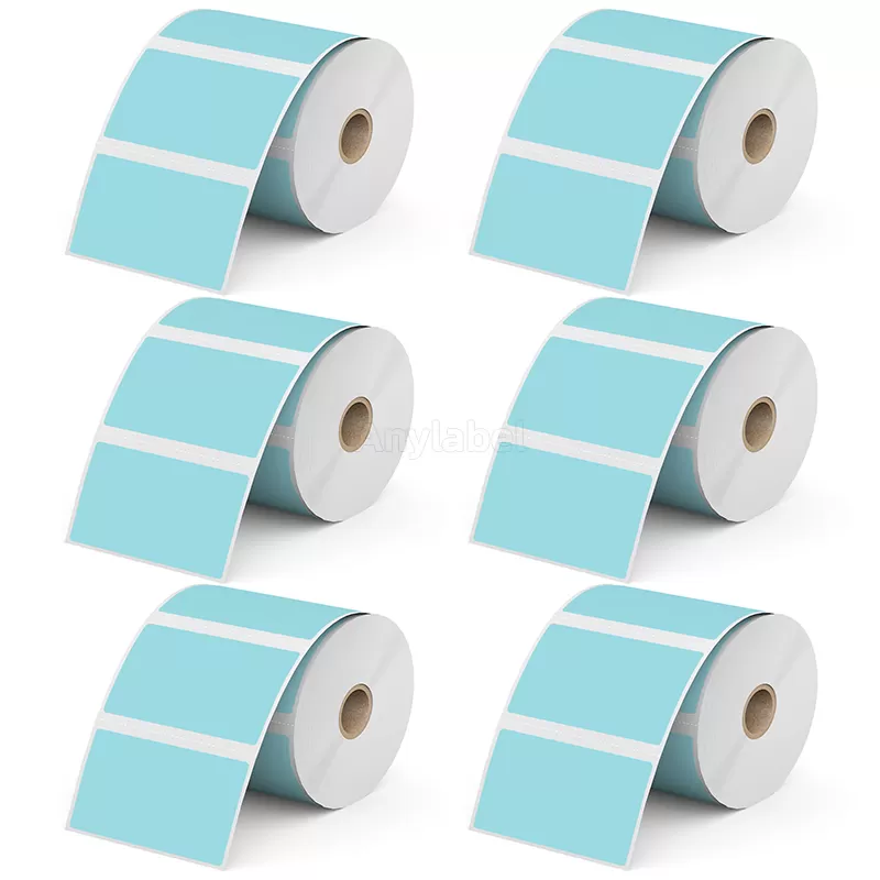 3''× 1.5'' Blue Direct Thermal Labels