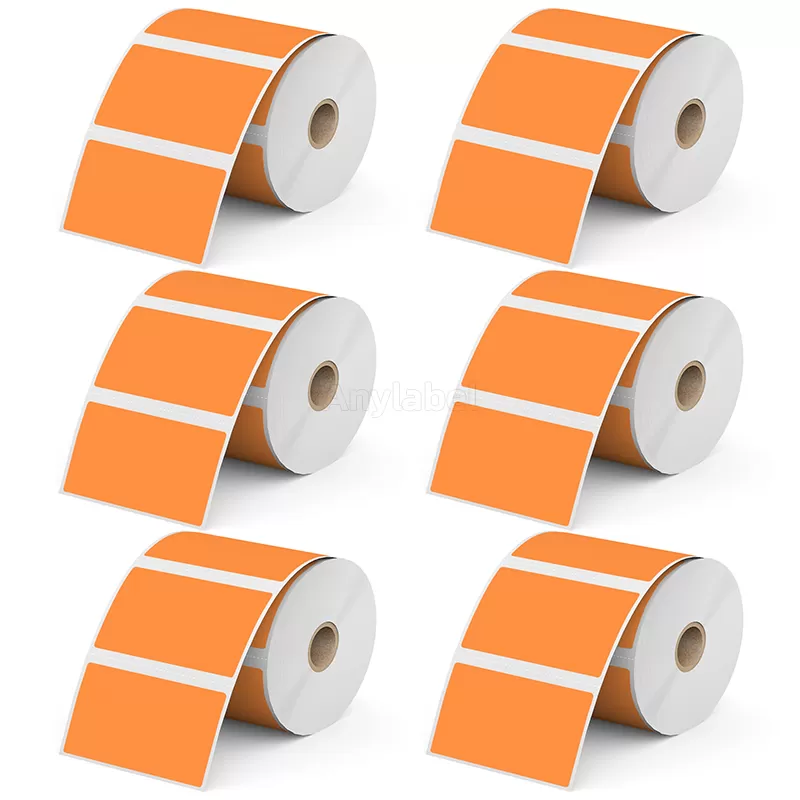 3''× 1.5'' Orange Direct Thermal Labels
