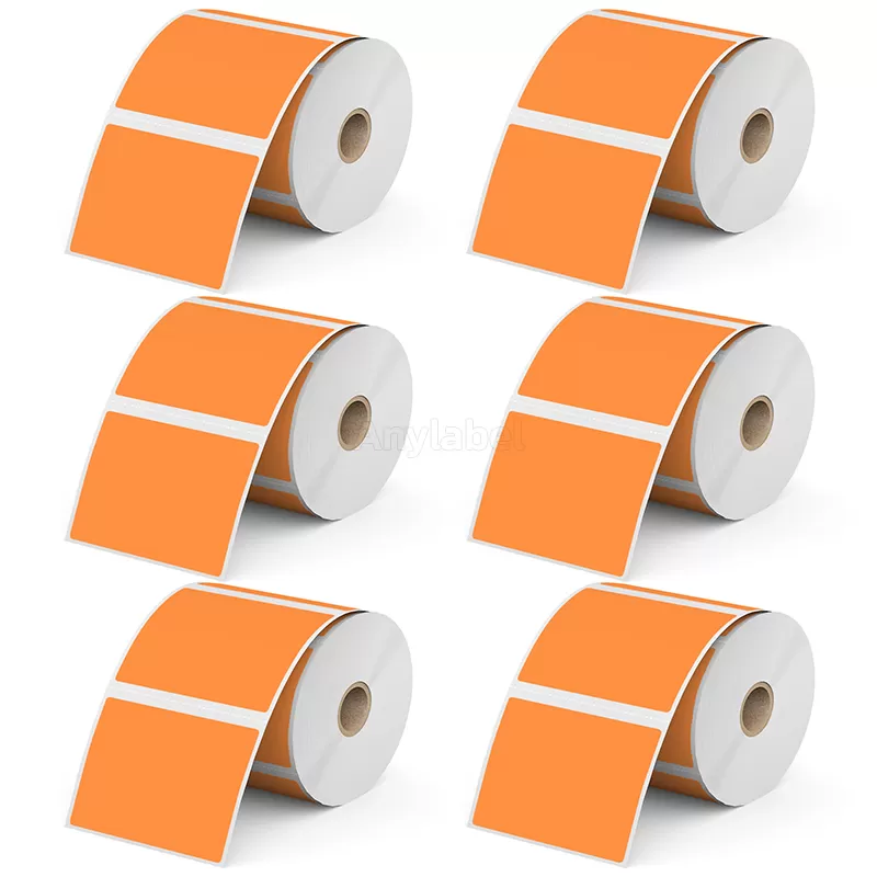 3'' × 2'' Orange Direct Thermal Labels