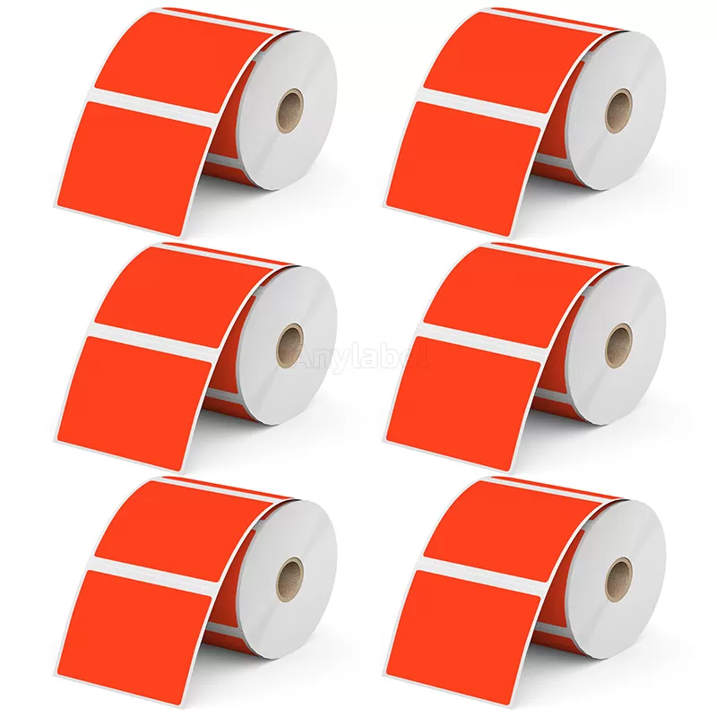 3''× 2'' Red Direct Thermal Labels