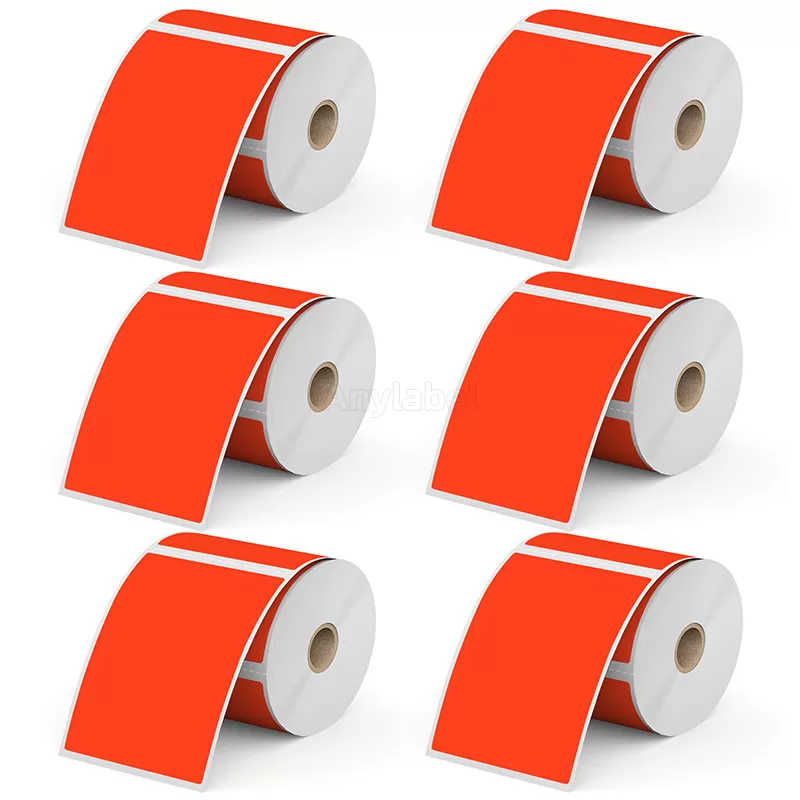 3''× 5'' Red Direct Thermal Labels