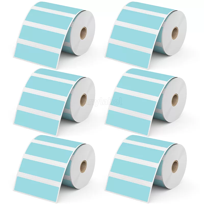 4''× 1'' Blue Direct Thermal Labels