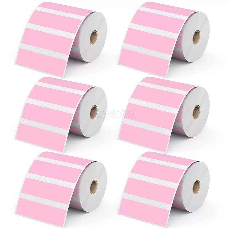 4''× 1'' Pink Direct Thermal Labels