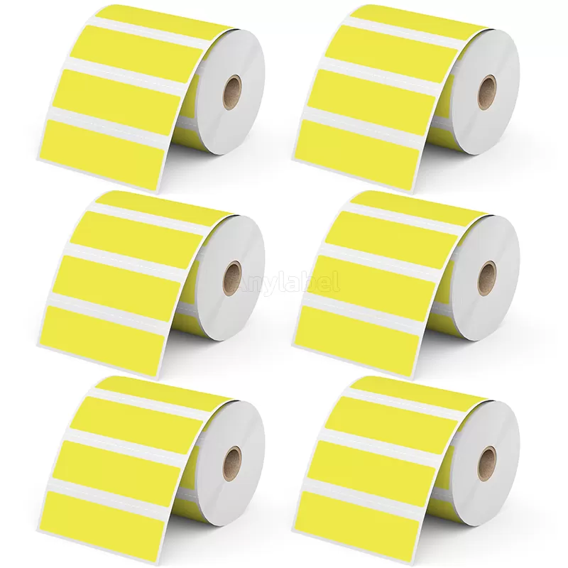 4''× 1'' Yellow Direct Thermal Labels