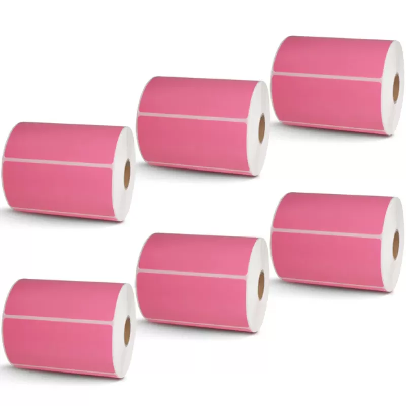 4 2 pink direct thermal labels 1