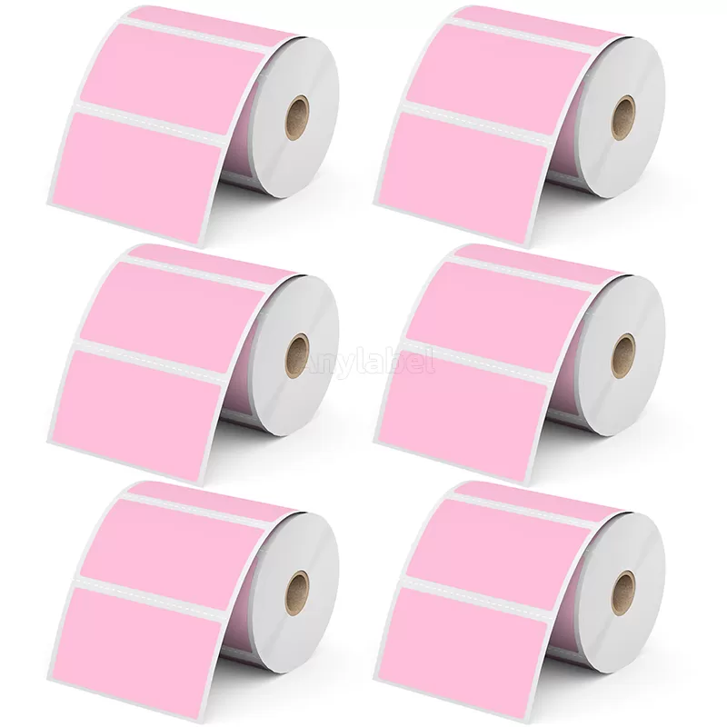 4''× 2'' Pink Direct Thermal Labels