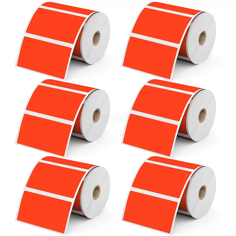 4''× 2'' Red Direct Thermal Labels