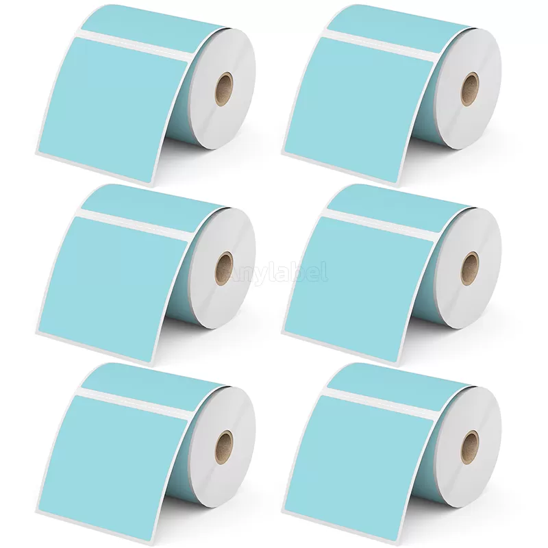 4''× 4'' Blue Direct Thermal Labels