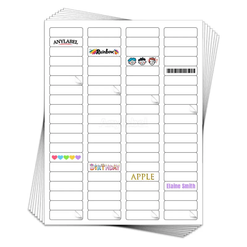 80UP 1.75'' x 0.5'' Shipping Address & Barcode Labels for Laser & Inkjet Printers