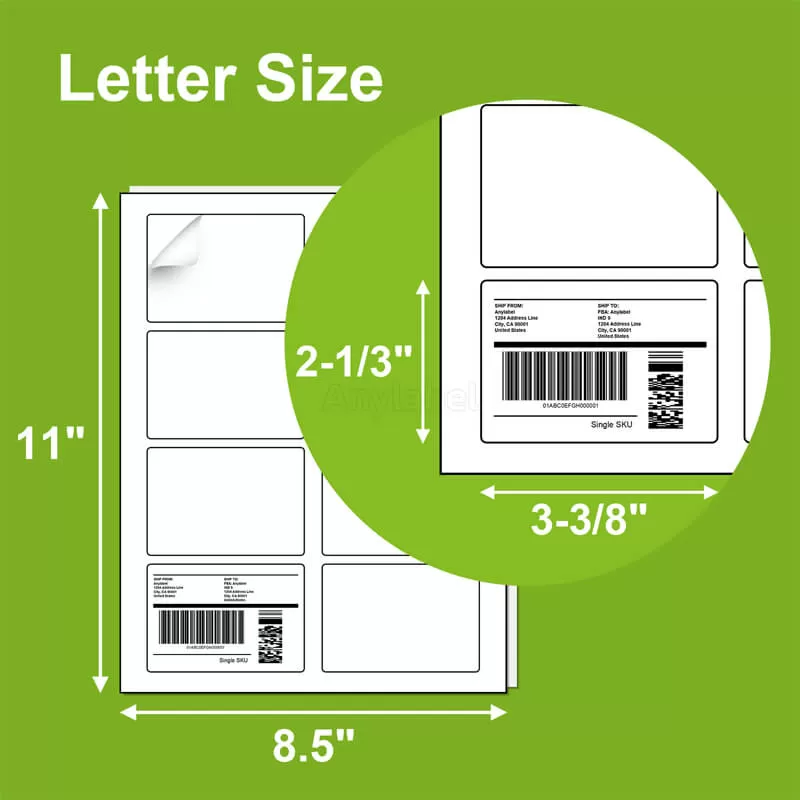 8up 2 1 3 x 3 3 8 shipping address barcode labels for laser inkjet printers company