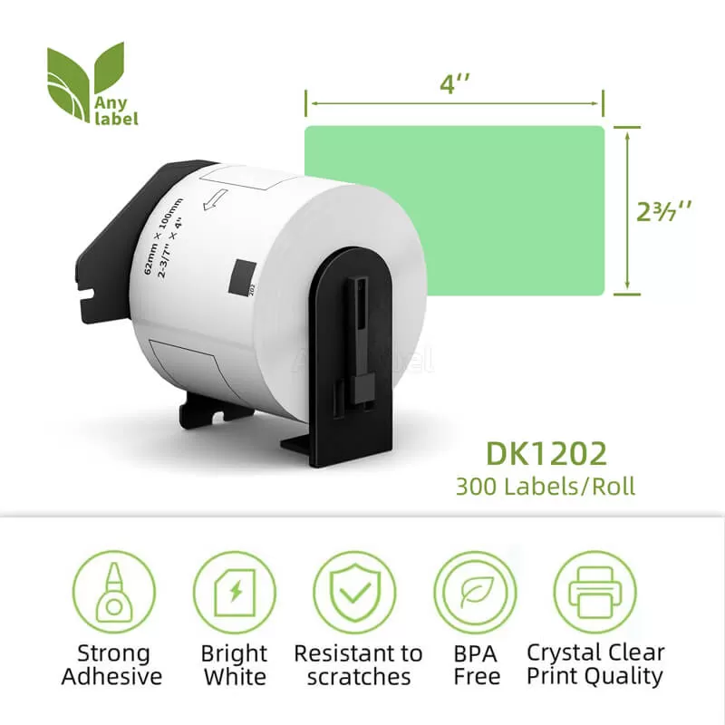 brother dk 1202 green shipping labels 2 4 x 3 9 company
