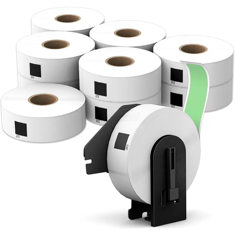 Brother DK-1203 Green File Folder Labels 0.66'' x 3.4''