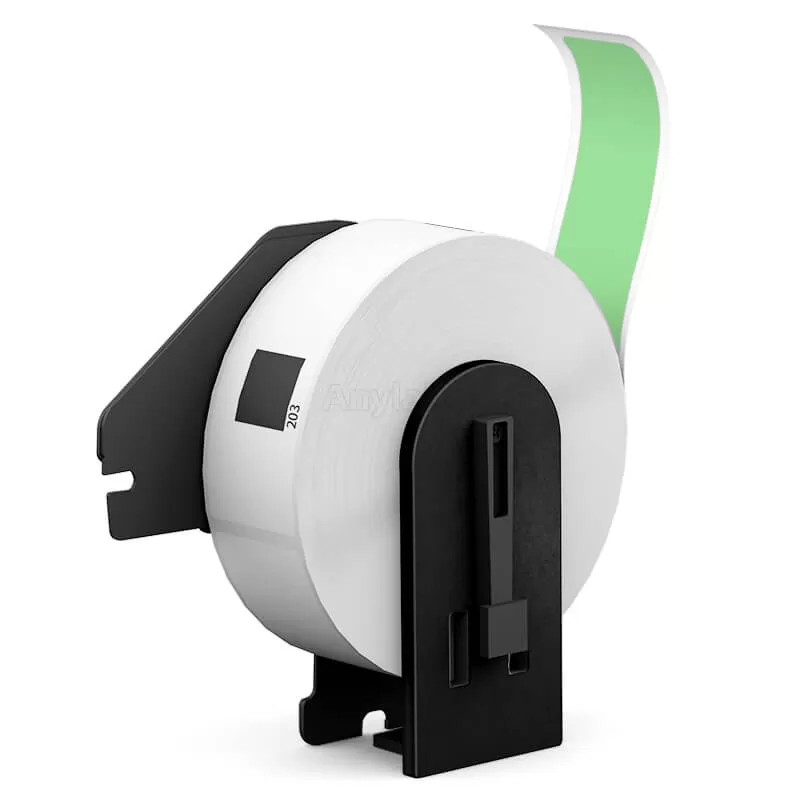 Brother DK-1203 Green File Folder Labels 0.66'' x 3.4''