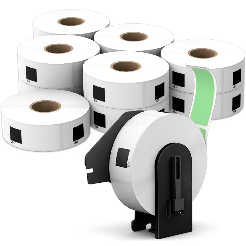 Brother DK-1204 Green Address Labels 0.66'' x 2.1''