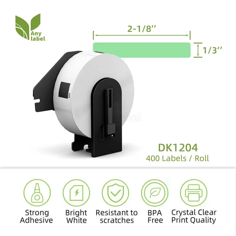 brother dk 1204 green address labels 0 66 x 2 1 company