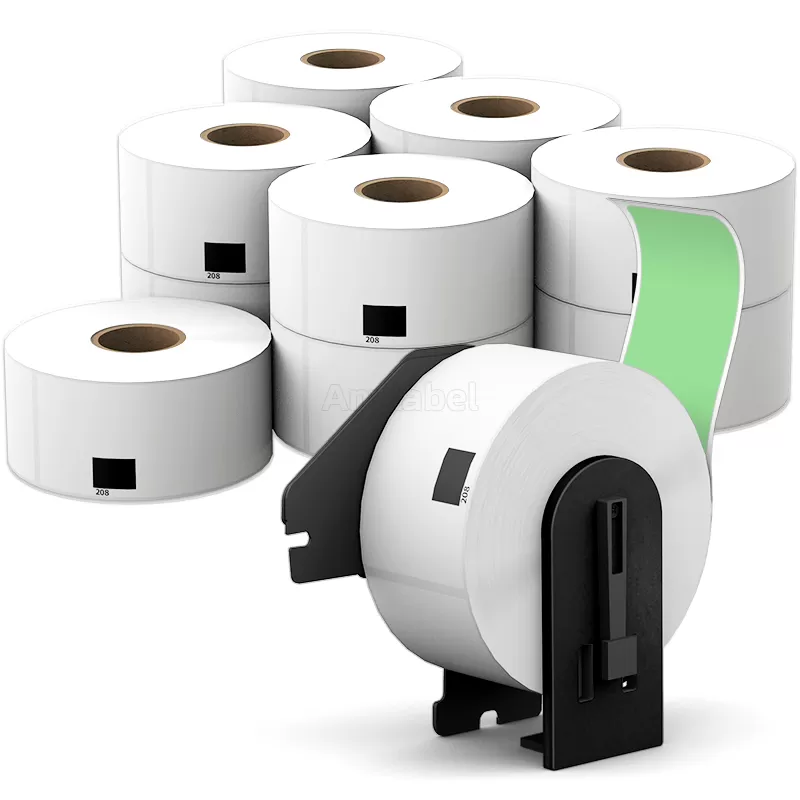 Brother DK-1208 Green Address Labels 1.4'' x 3.5''