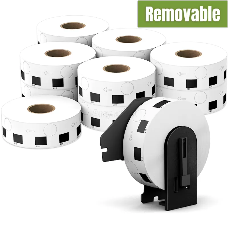 Brother DK-1218 Removable Round Labels 0.94'' In Diameter