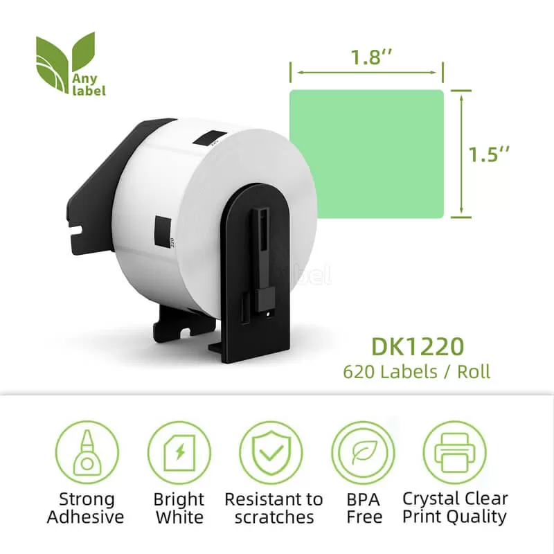 brother dk 1220 green food labels 1 5 x 1 8 company