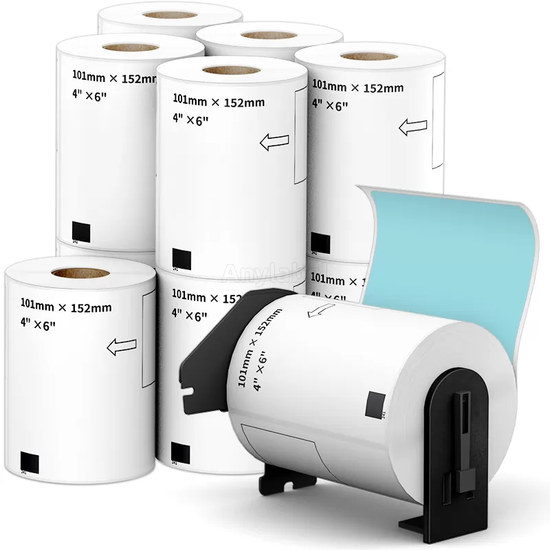 Brother DK-1241 Removable Blue Labels 4'' x 6''