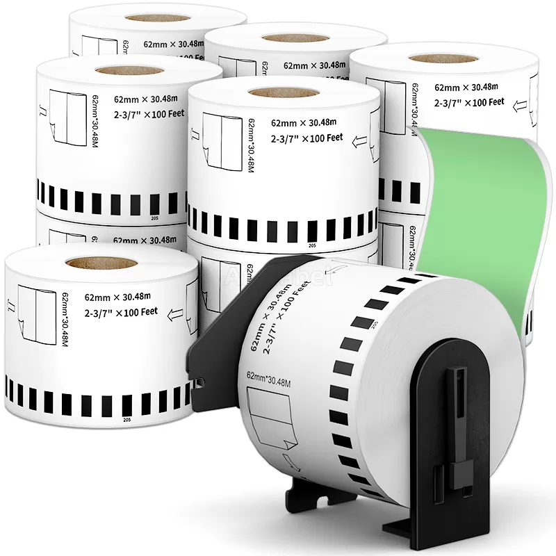 Brother DK-2205 Green Continuous Labels 4'' x 100''