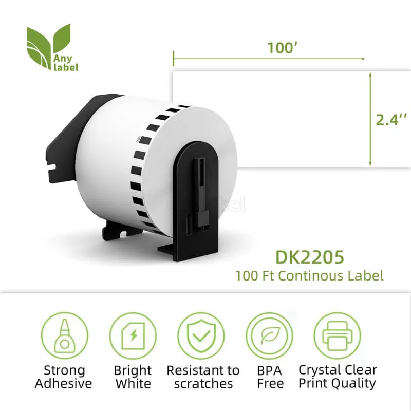 brother dk 4205 continuous removable labels 2 4 x 100 company