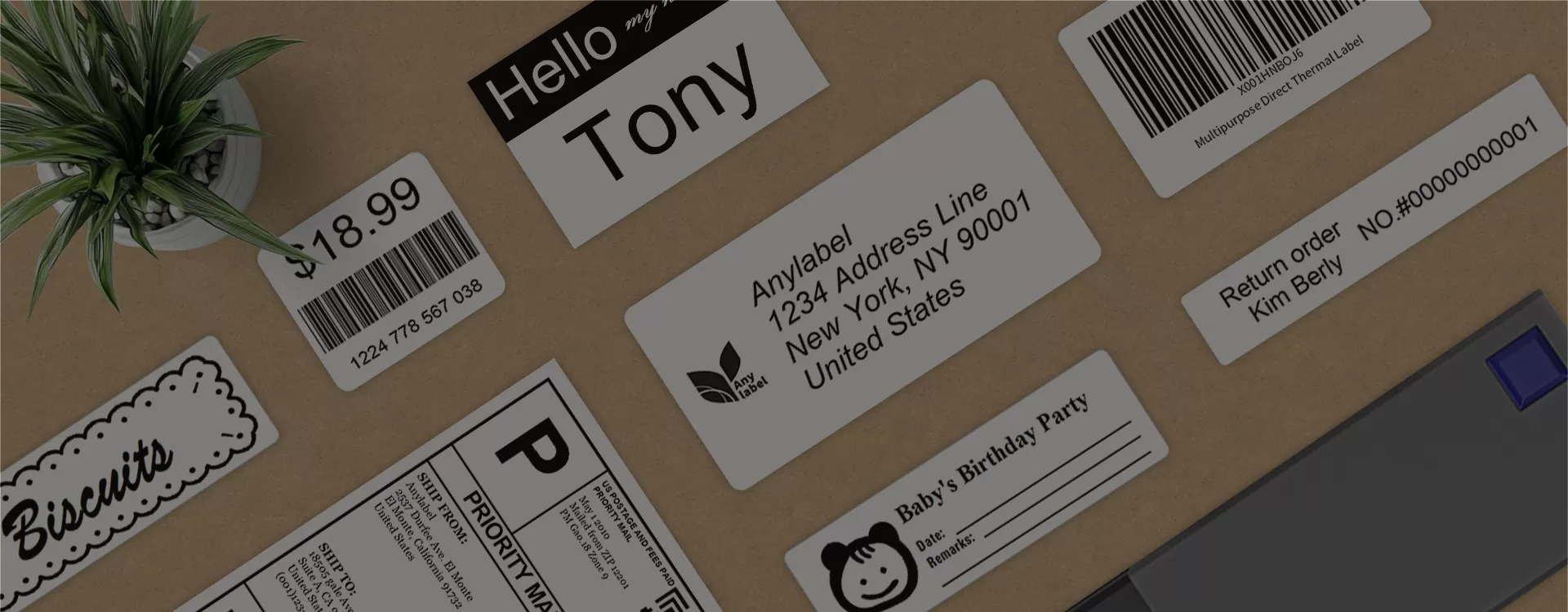 Anylabel's Precision-Cut Brother Compatible Printer Thermal Labels | Zero Smudging