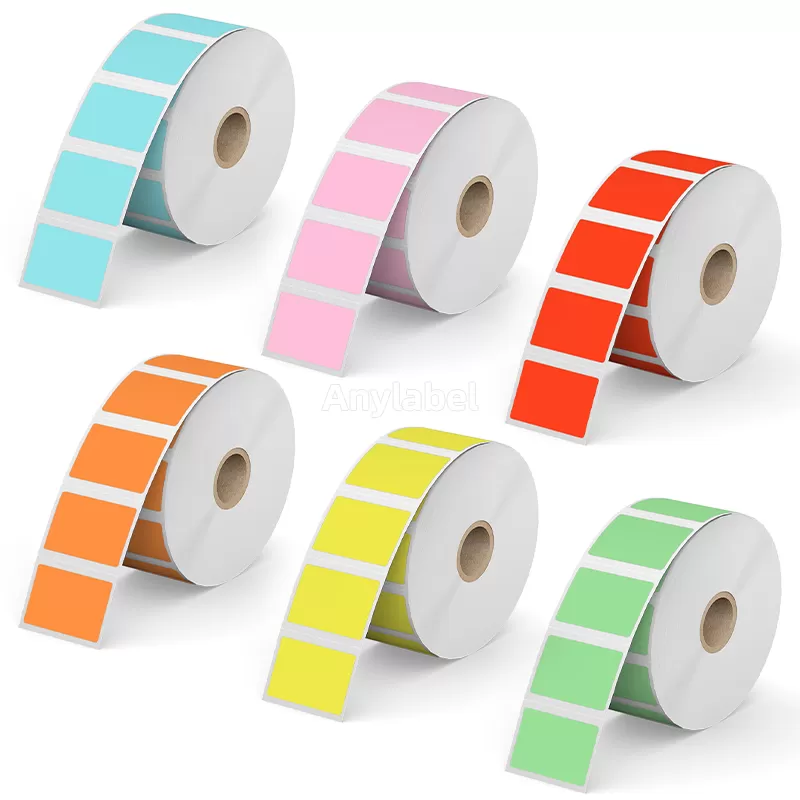 Zebra 1.5'' x 1'' Colored Direct Thermal Shipping Labels